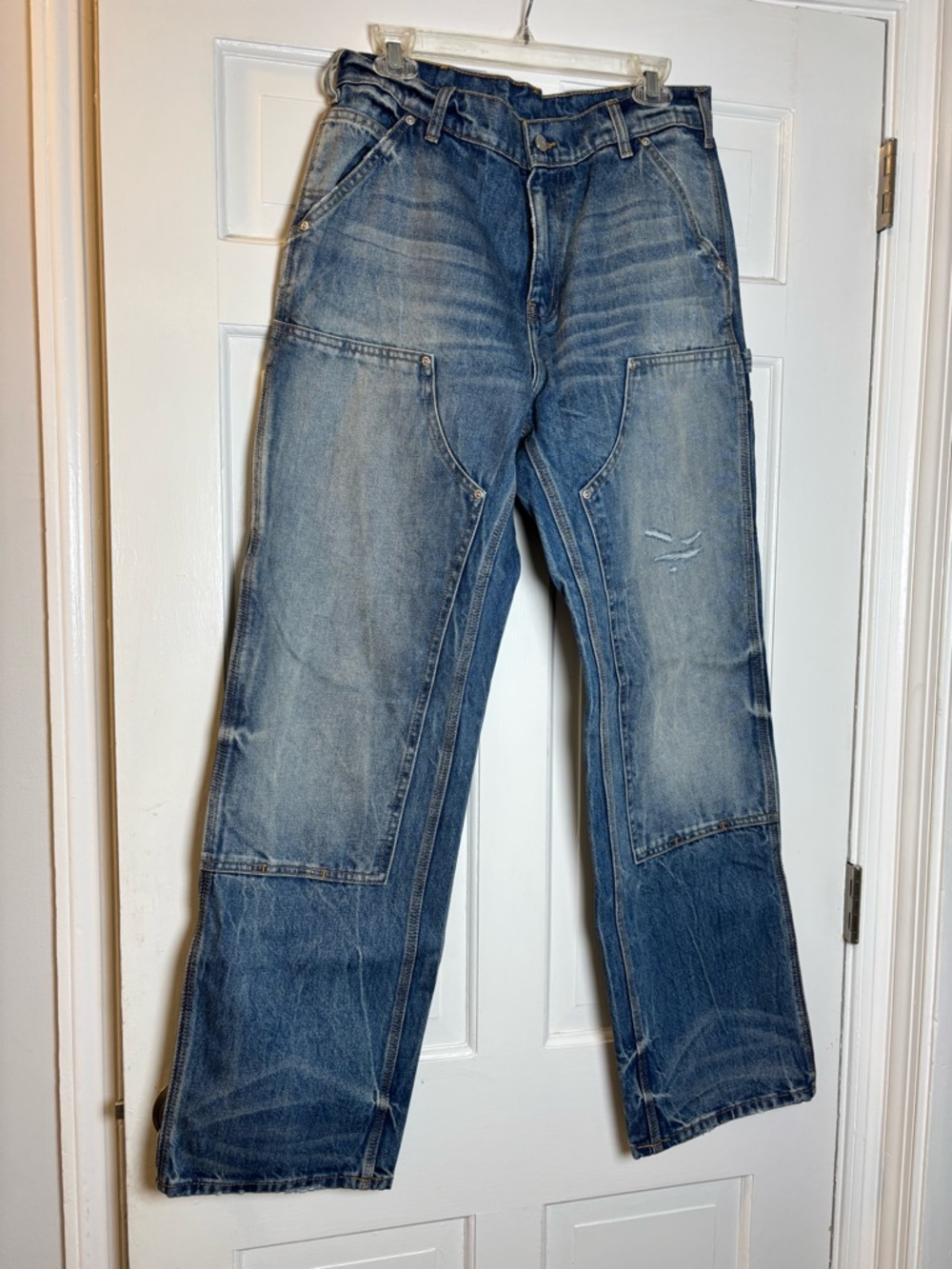 Akimbo Club Carpenter Double Knee Distressed Jeans Men’s 30 x 32